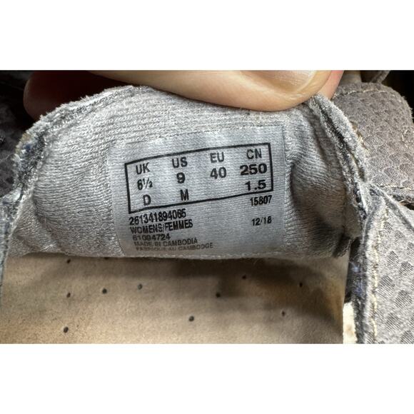 Clarks Collection 9M Light Gray Leather Lexi Marigold Sandals 2” Heel Buckle - Picture 8 of 11